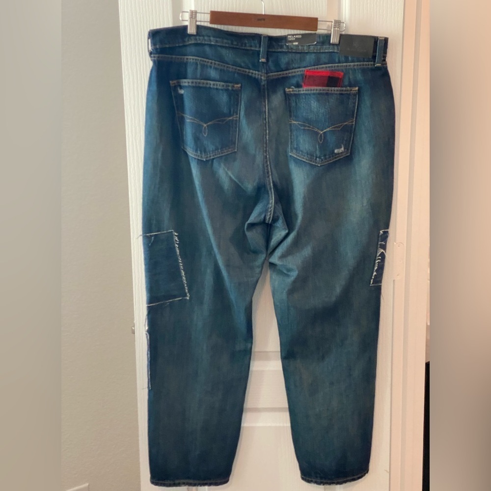 Plus Size Authentic Ralph Lauren Denim Patchwork Jeans - Picture 8 of 14
